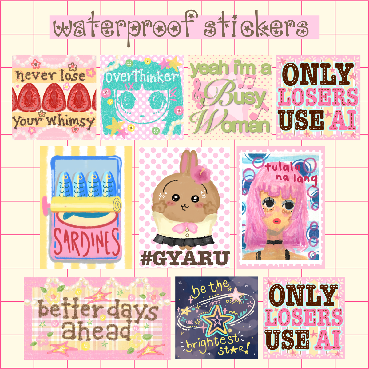 Waterproof Stickers āĖź©ļ½”