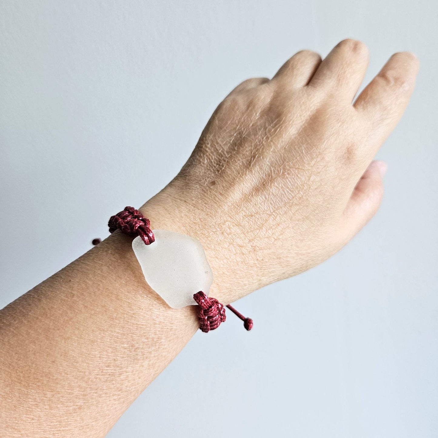 Seaglass Macrame Bracelet (X-Large Size)