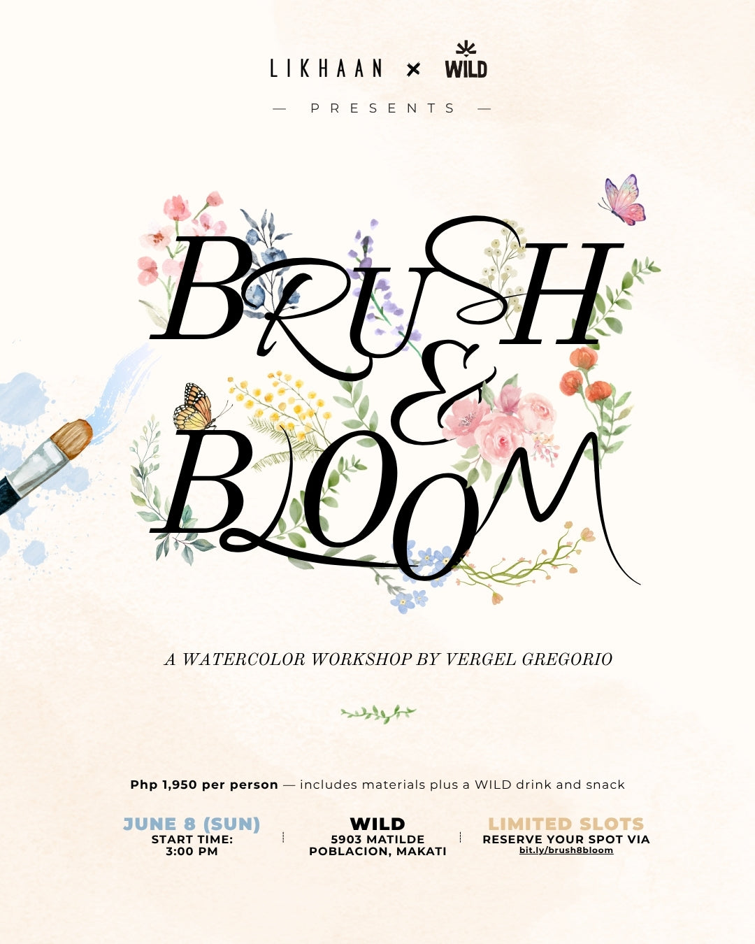 Brush & Bloom: Watercolor Workshop (June 8)