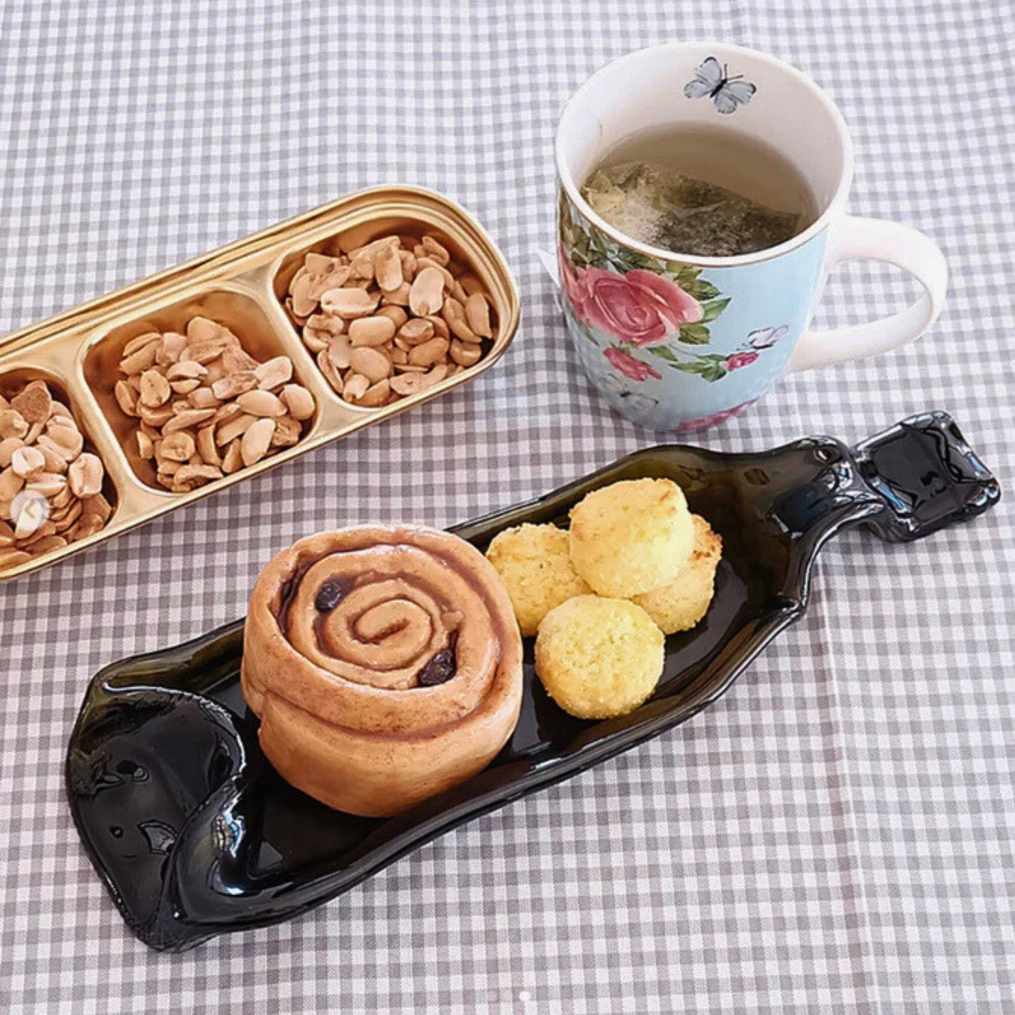 Dish Tray Melted Wine Bottle