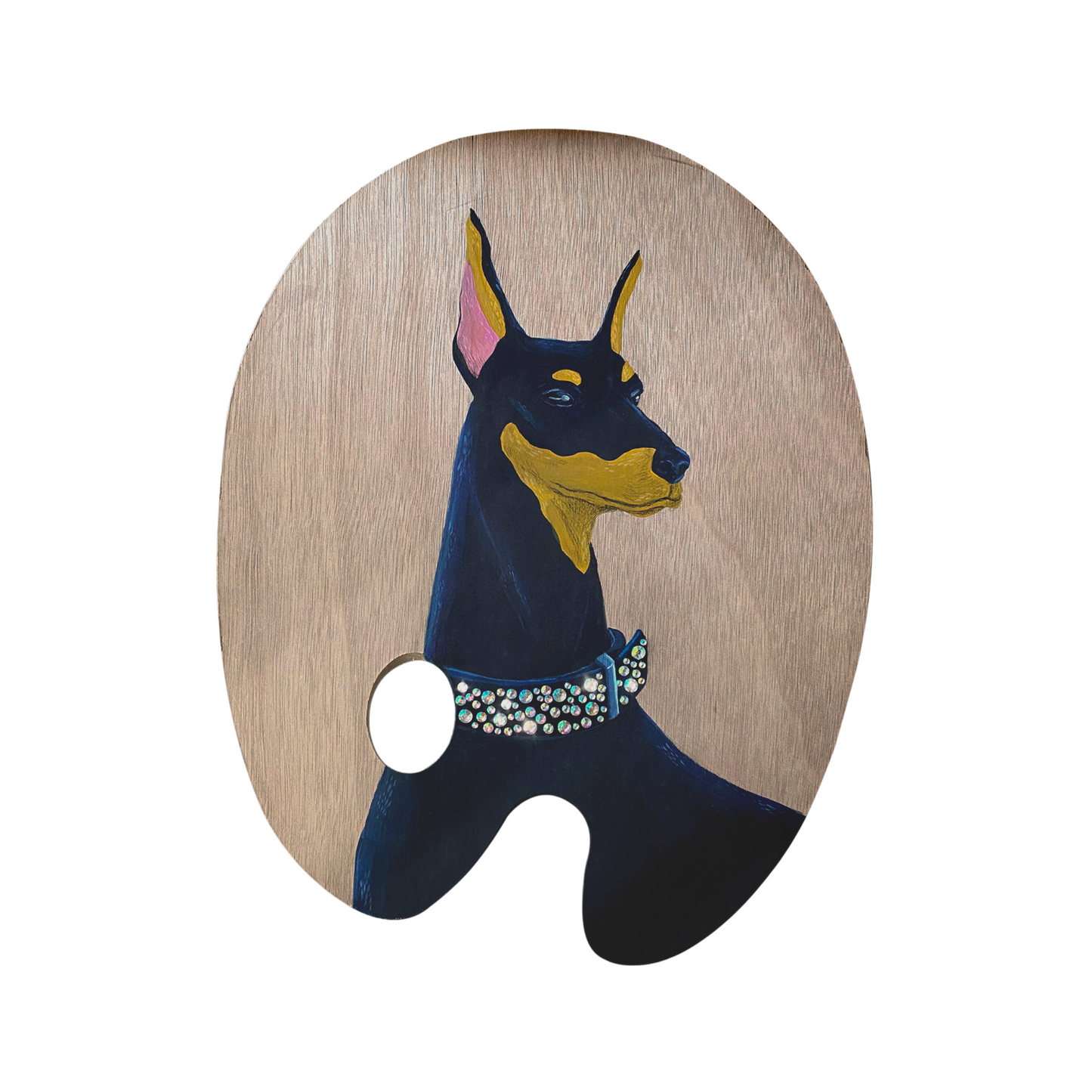 Doberman painting