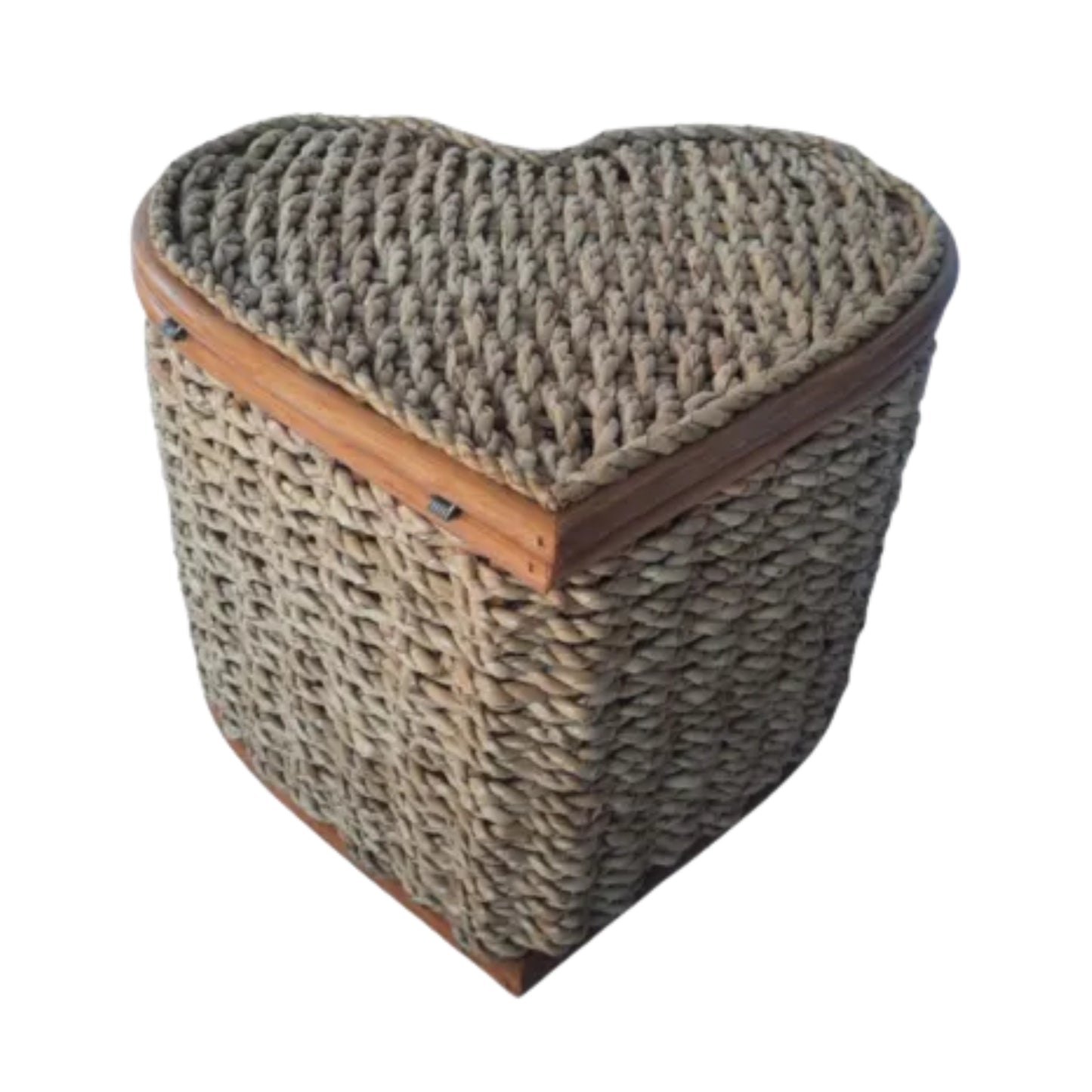 Ilokana Handicrafts Heart Buri Storage Basket Organizer