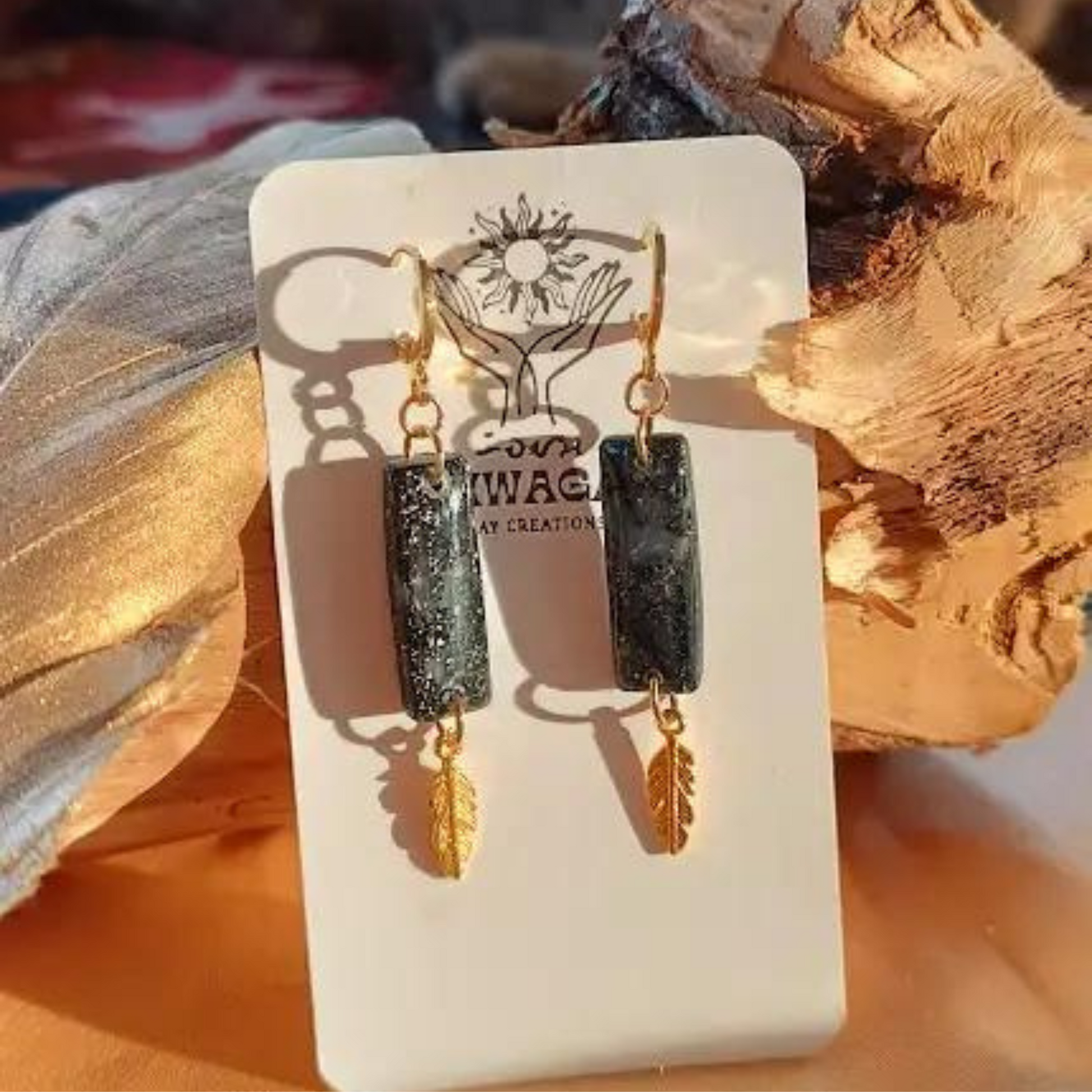 Midnight Clay Earrings