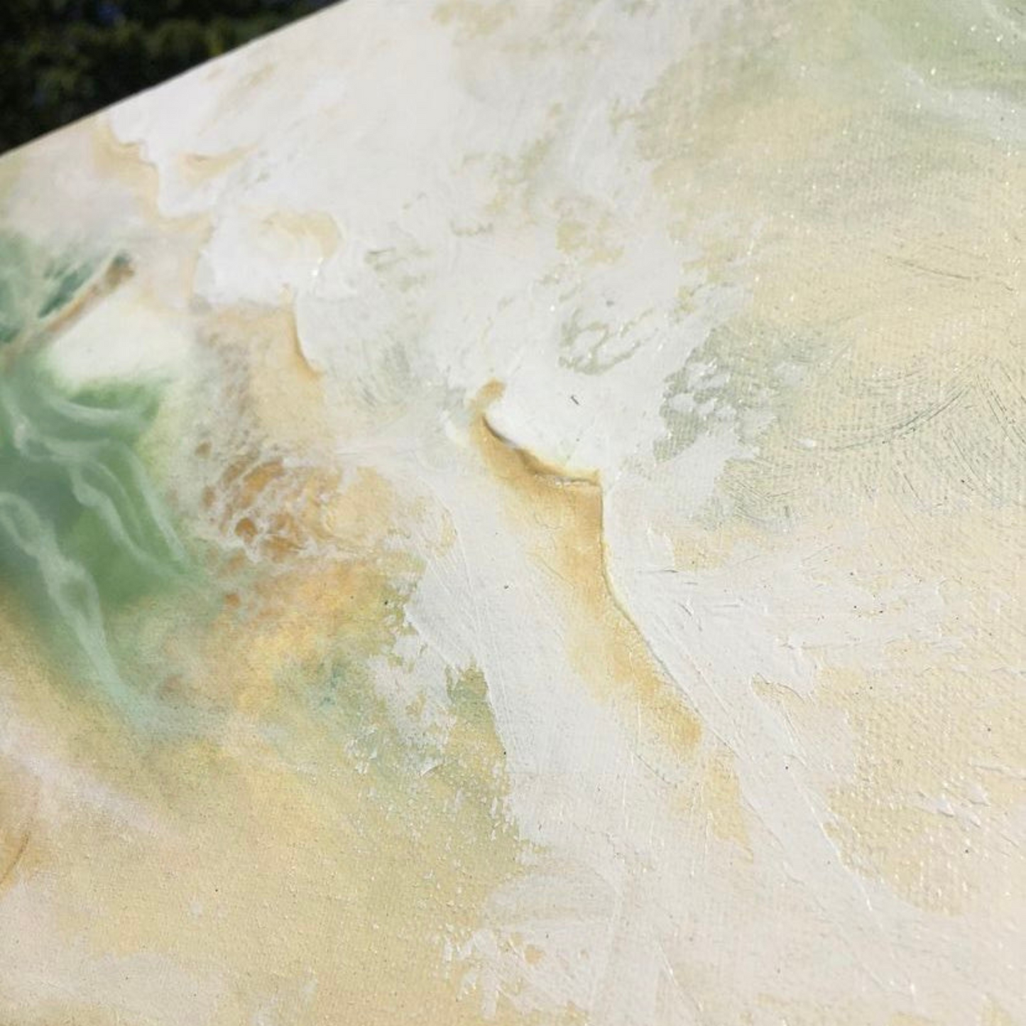 The piece likely features a main character in the process of unveiling or exposing their true identity.