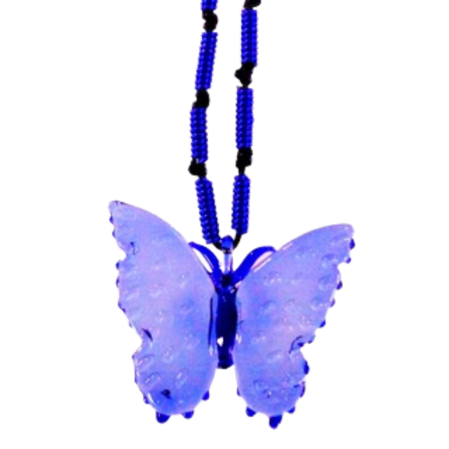 Butterfly Pendant in Aluminum Wire Full Long Necklace