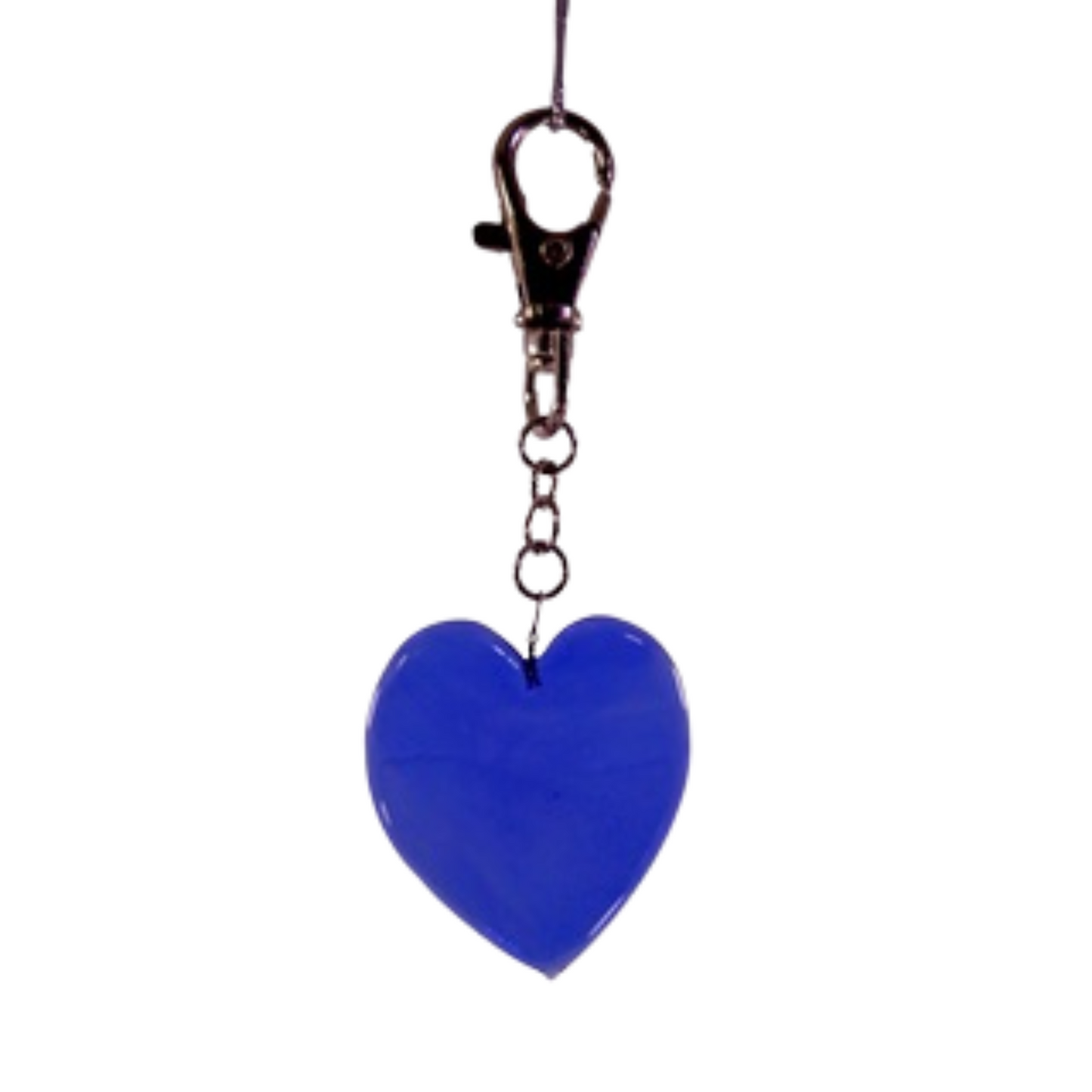 Glass Heart Pendant Key Chain Holder