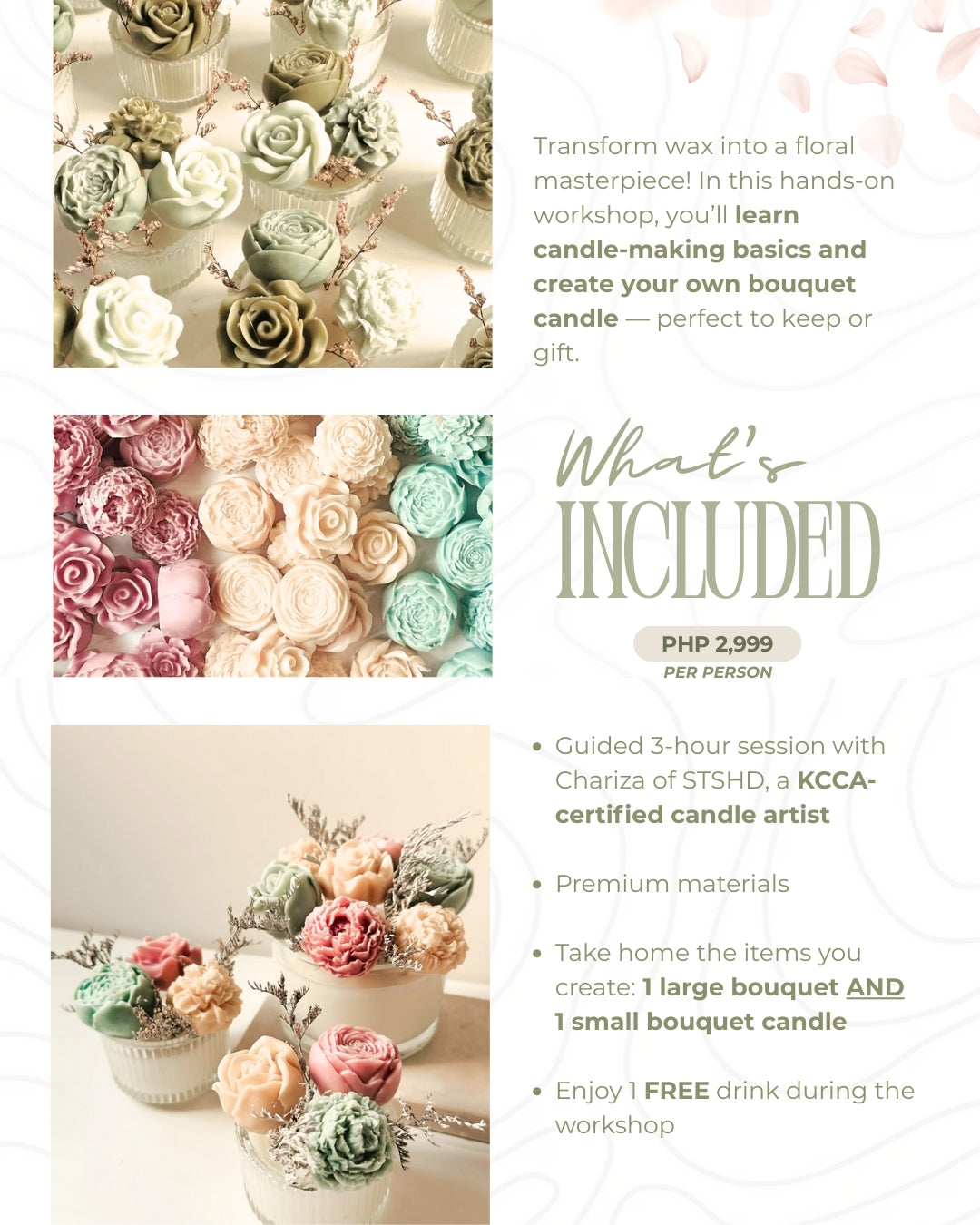 Wax in Blooms: Bouquet Candle Workshop (September 13)