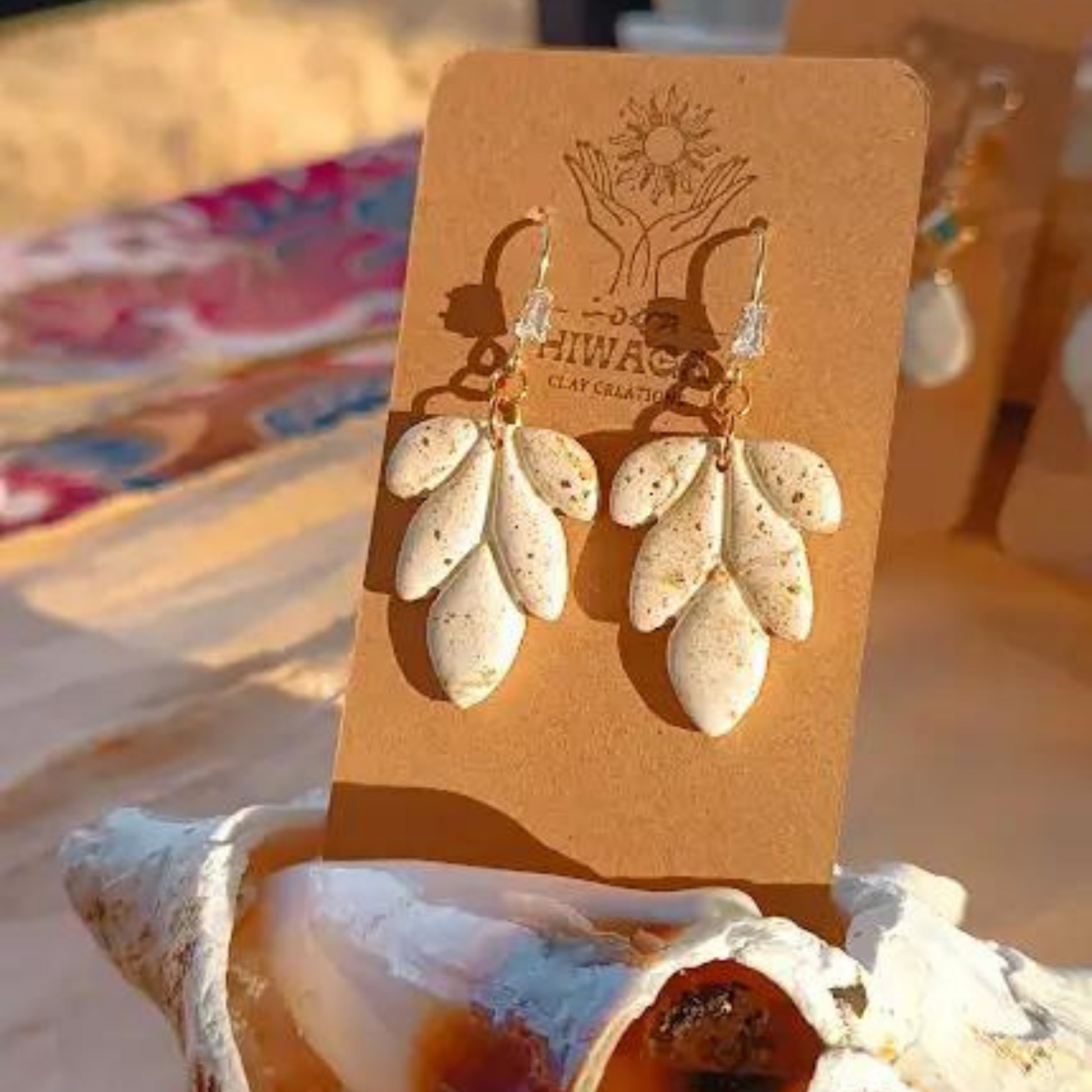 Soleil Clay Earrings;dangling earrings