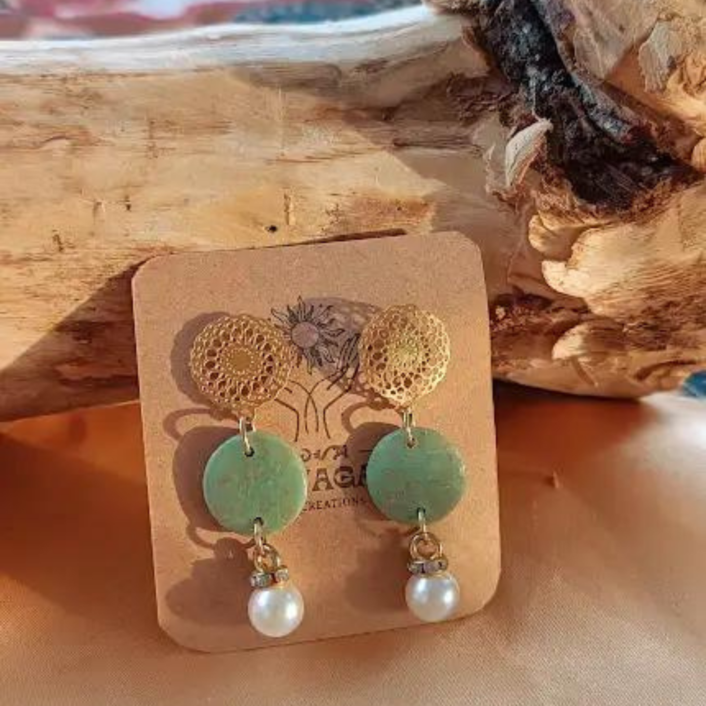 clay dangling earrings