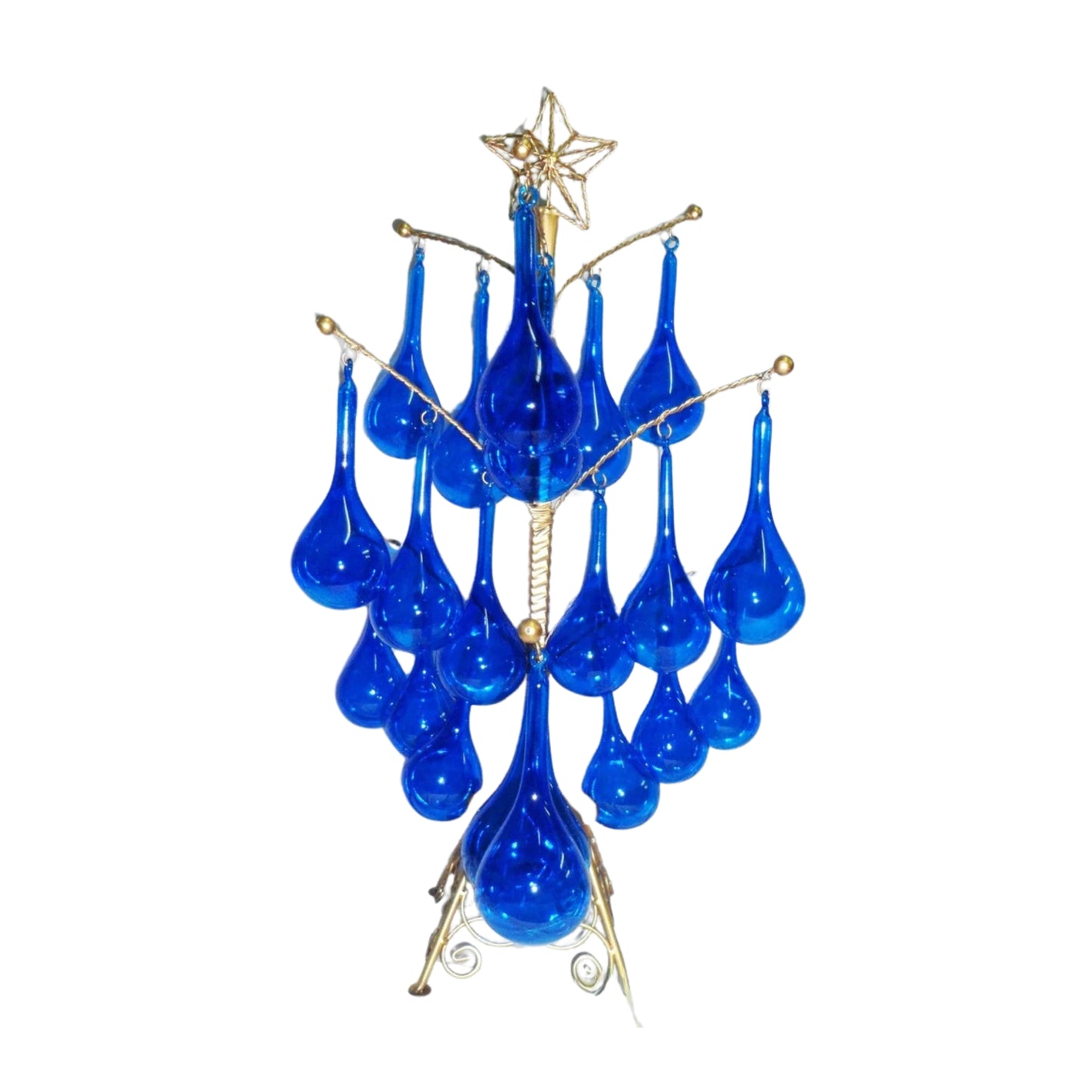 Tabletop Mini Christmas Tree with Mini Glass Orbs (Assorted)