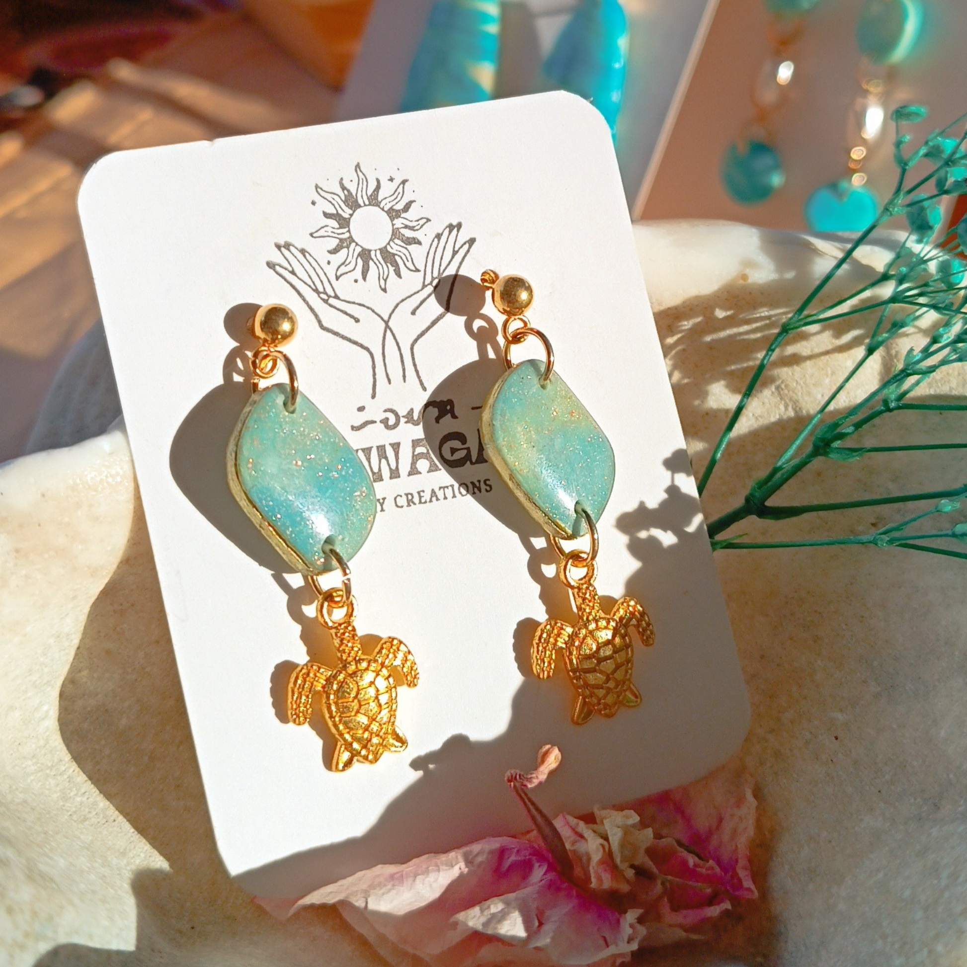 Tortoisea Clay Earrings