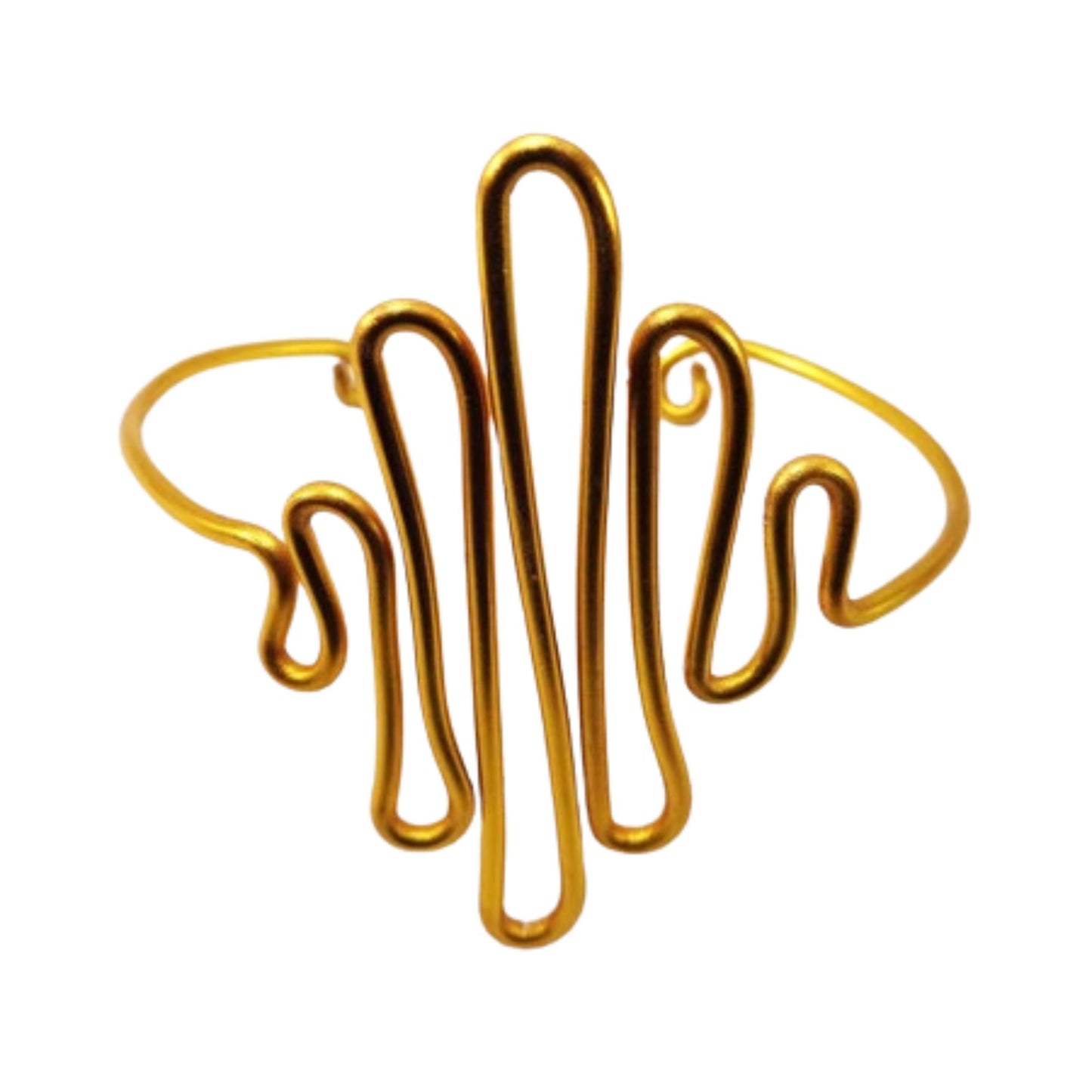 Wire Bangle Bracelet Gold