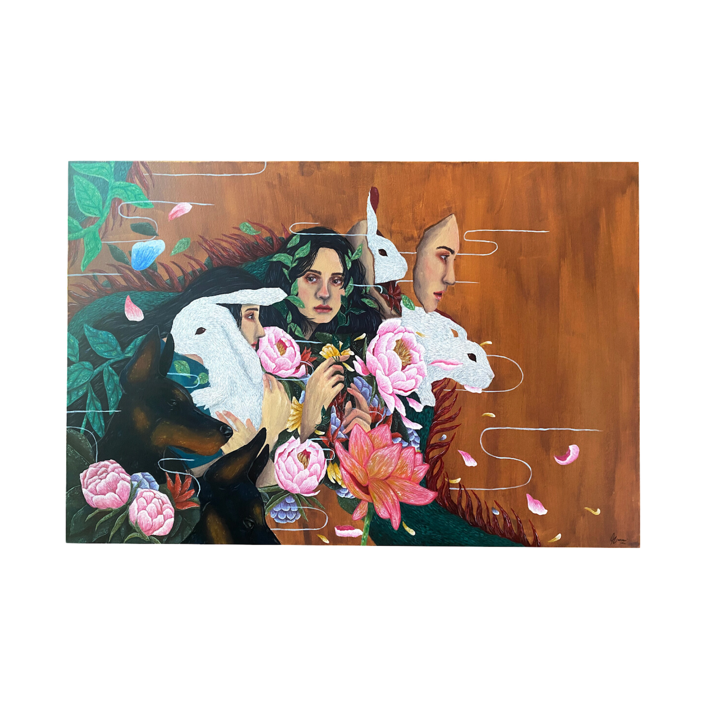 Wonderland acrylic on canvas painting