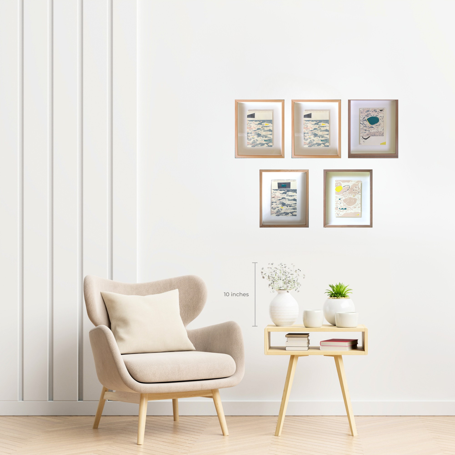 Day Collage (Yellow, Teal, Pink) - Set of 5