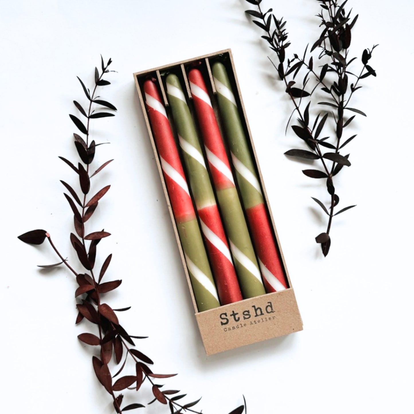 Holiday Candles (Green & Red)