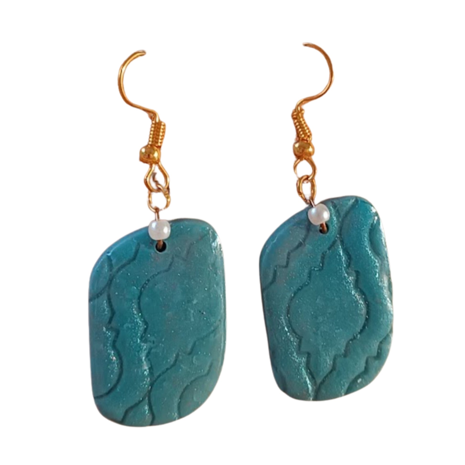 Indigo Clay Earrings