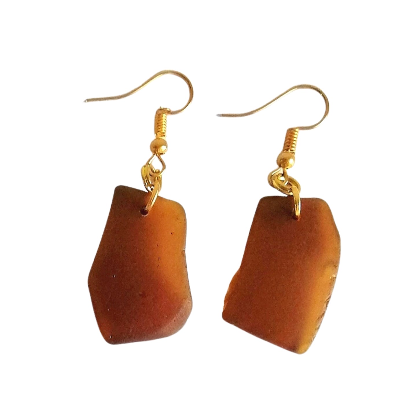 Seaglass Dangling Earrings (Clear)