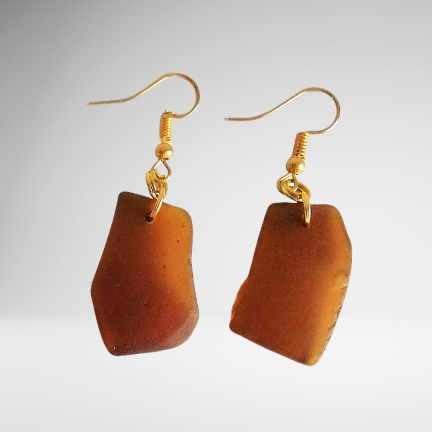 Seaglass Dangling Earrings (Clear)