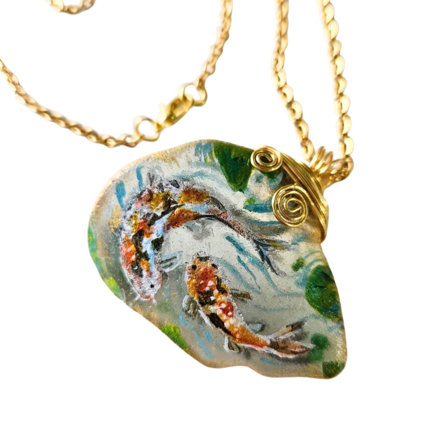 Handpainted Seaglass Necklace