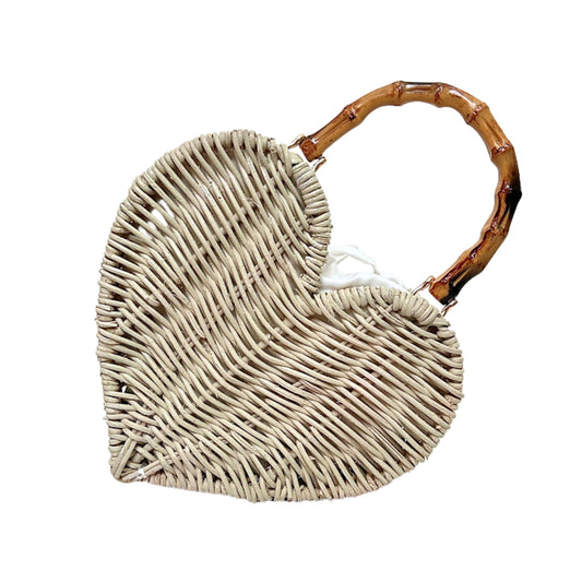 Jinky Heart Rattan Bag