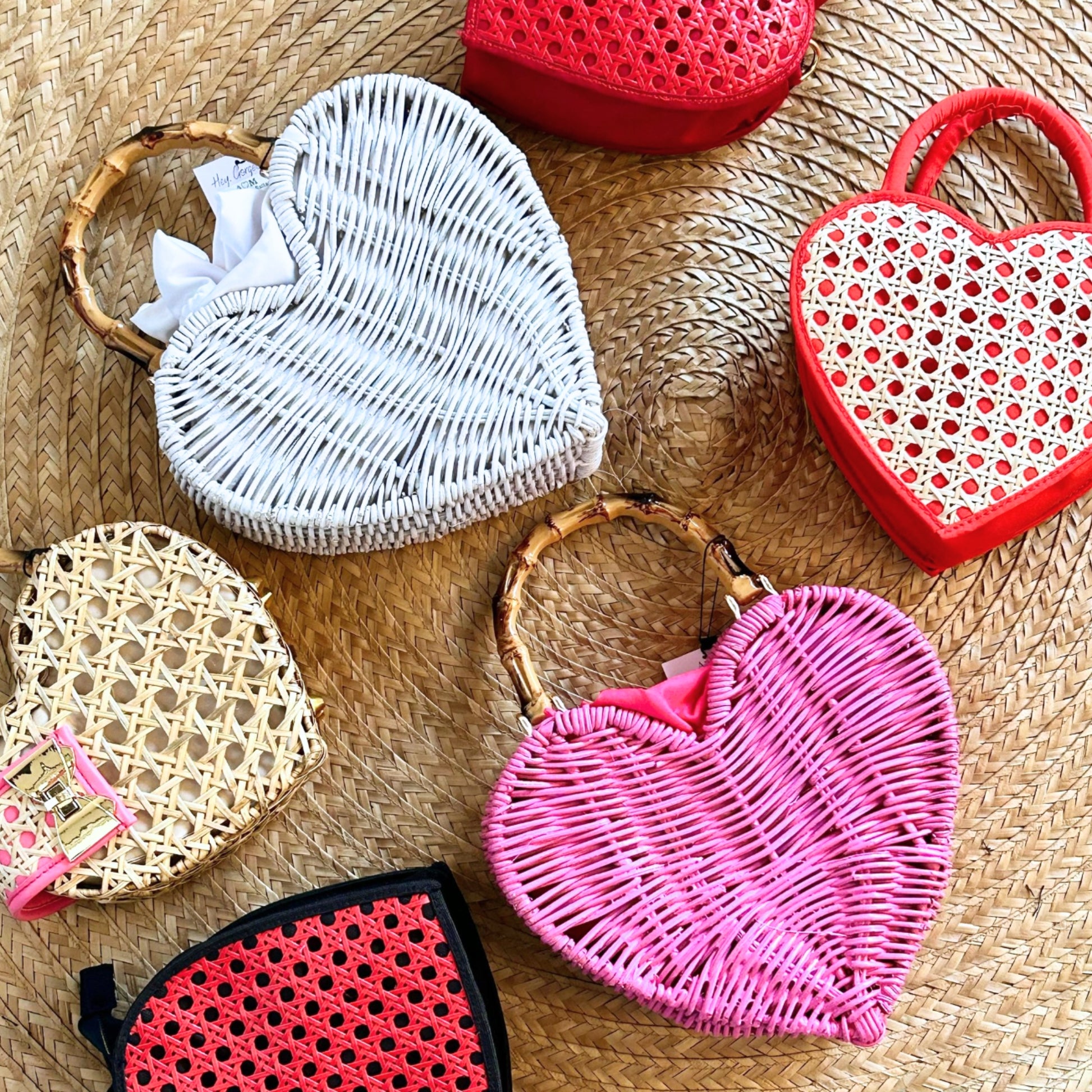 Jinky Heart Rattan Bag