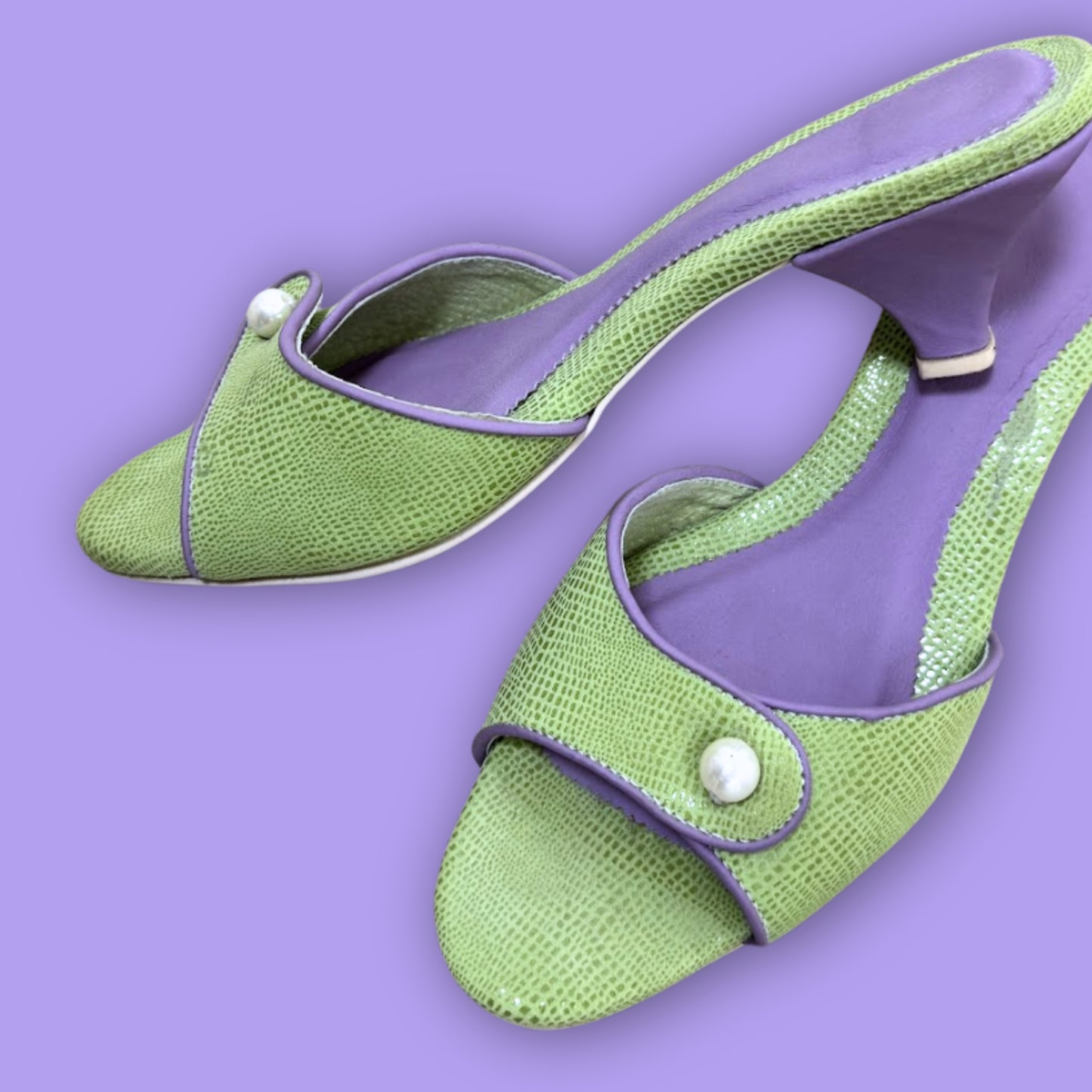June Kitten Heels (Purple)