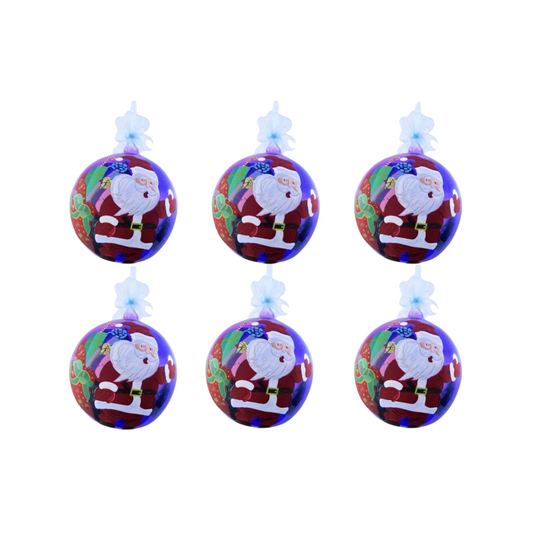 Blue Santa Christmas Ornaments by Liman Glass