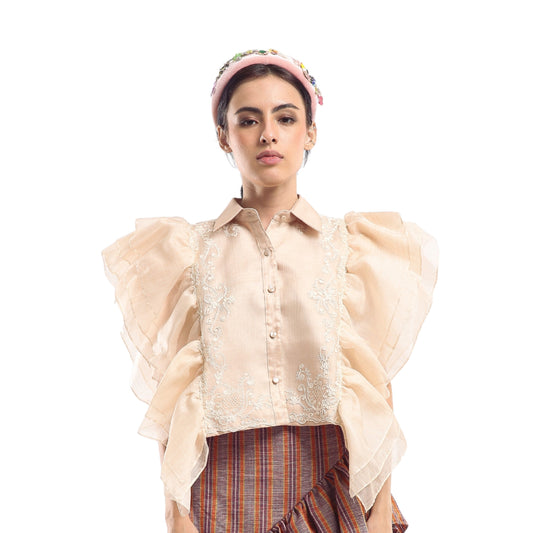 Luningning Barong Crop Top