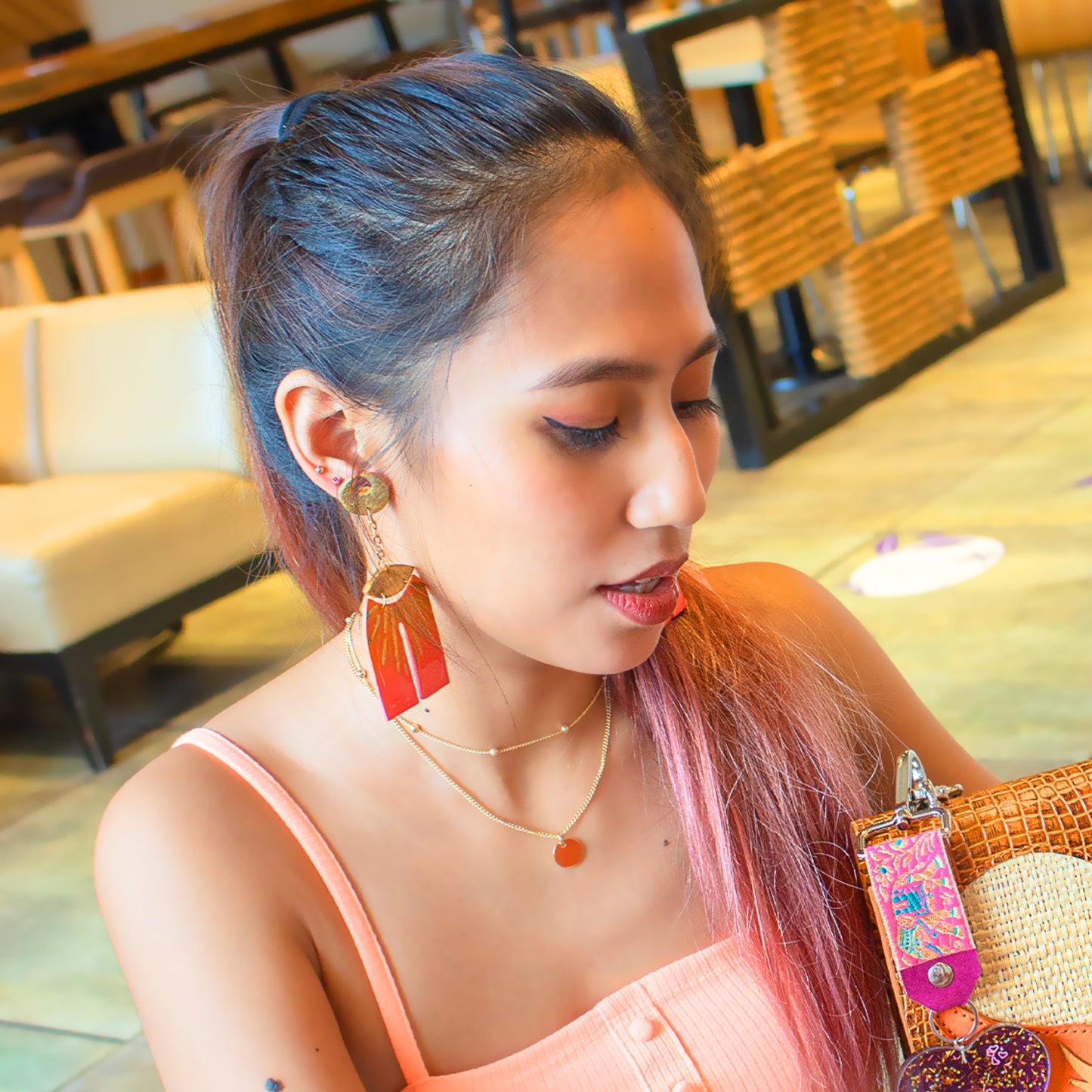 Chunky Earrings ; Mara Pinon
