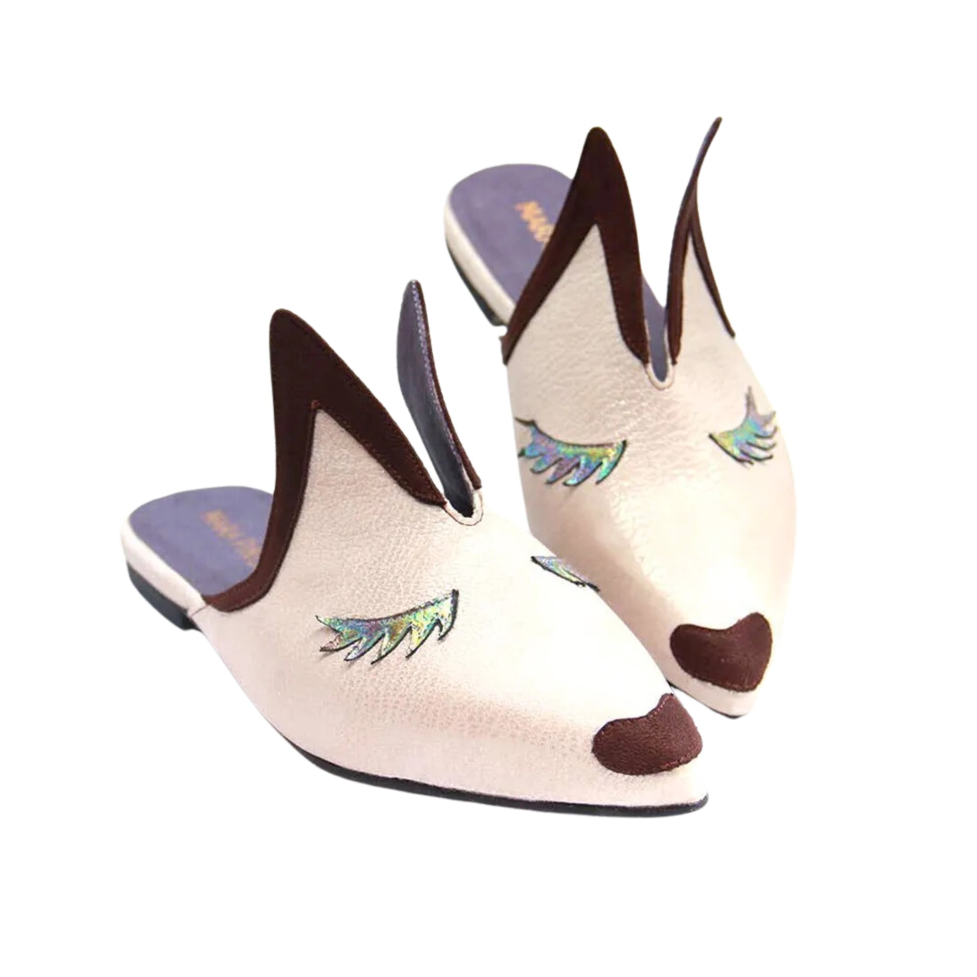 White Animal Eyelashes Shoes