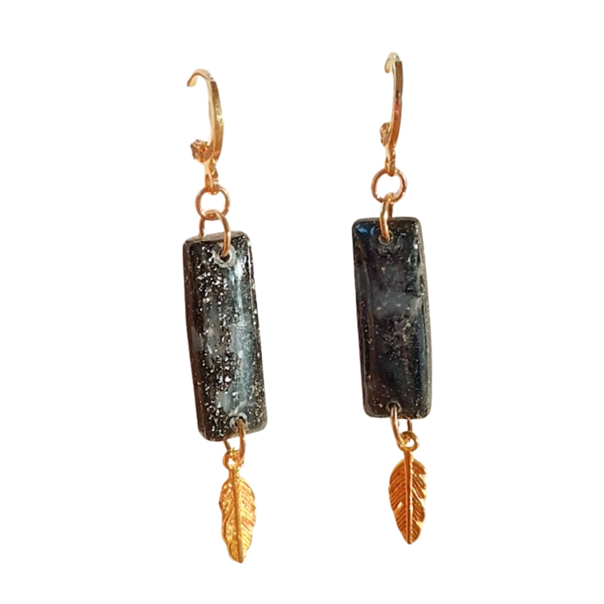 MidnMidnight Clay Earringsight Clay Earrings