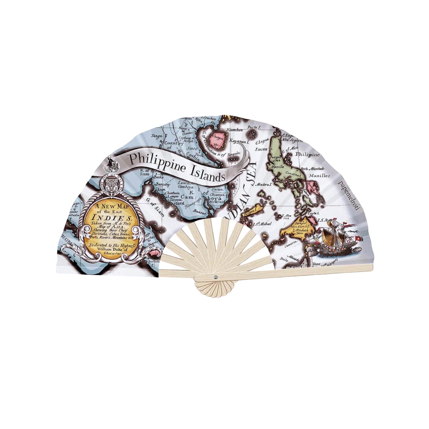Philippines Vintage Map Fan