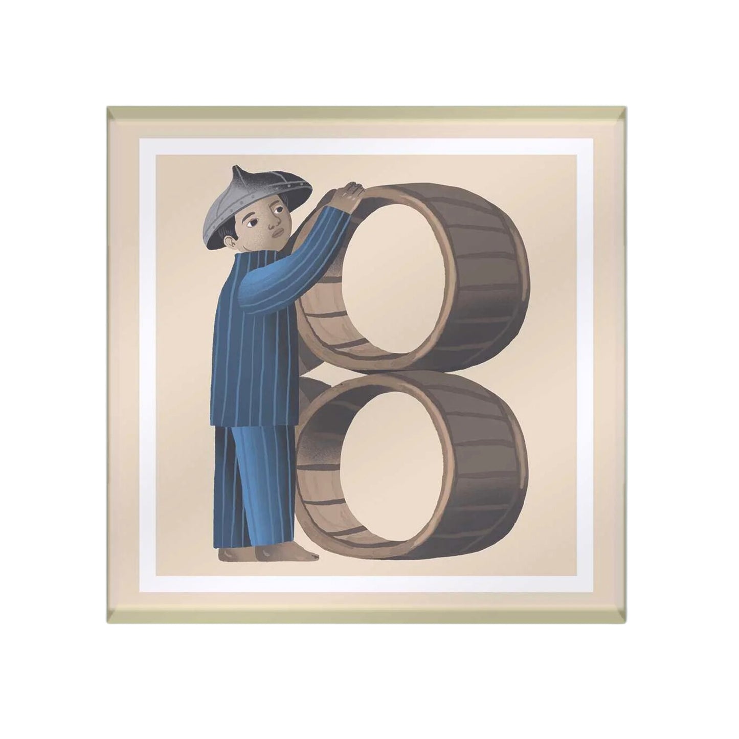 Letras Y Figuras Glass Coaster