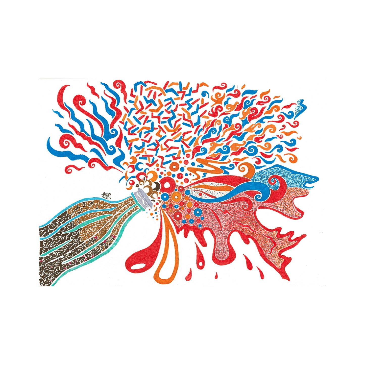 Pop Goes The Bottle: Limited Edition Print