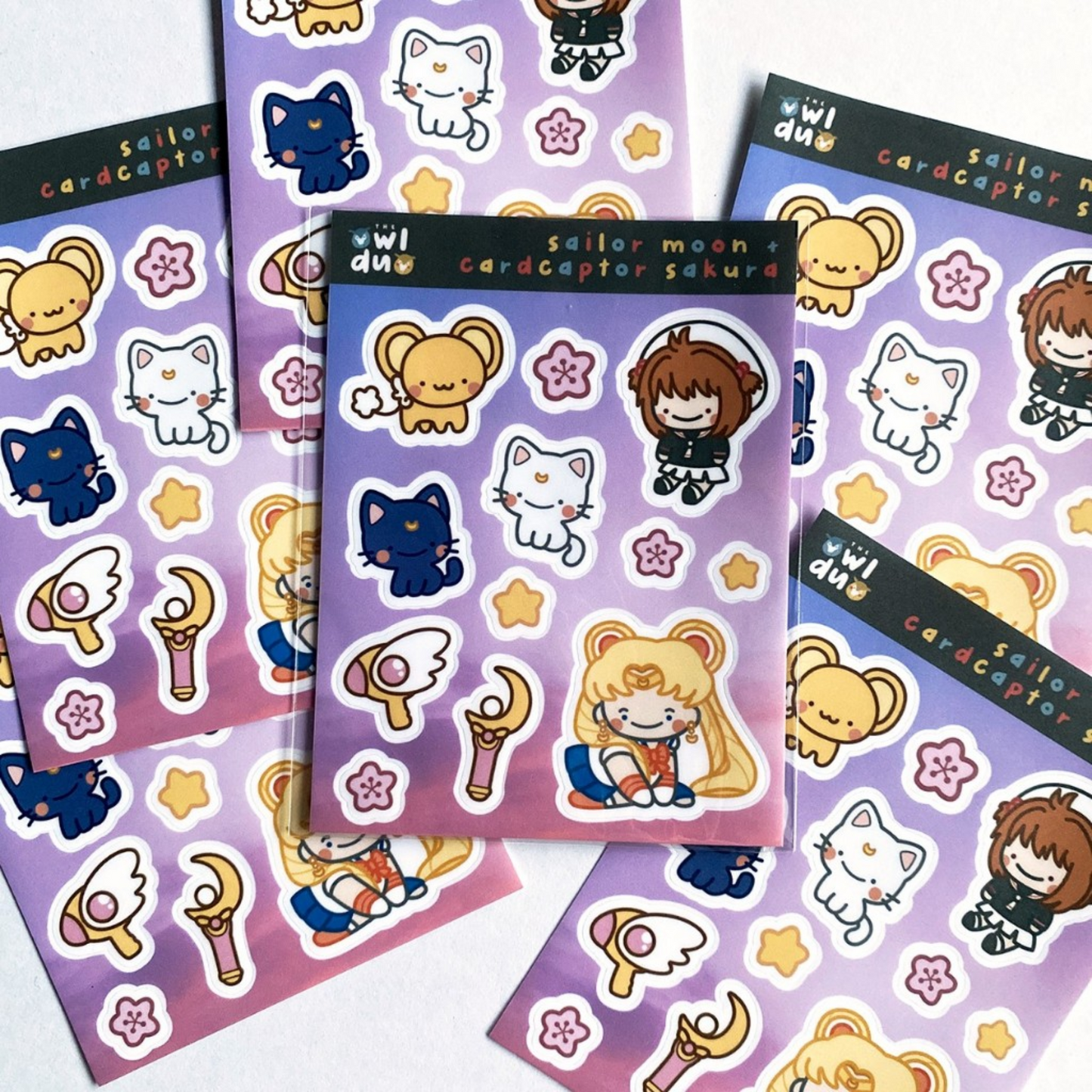 Sailor Moon + Cardcaptor Sakura Peel Off Stickers by Priscilla & Sarah Cheung