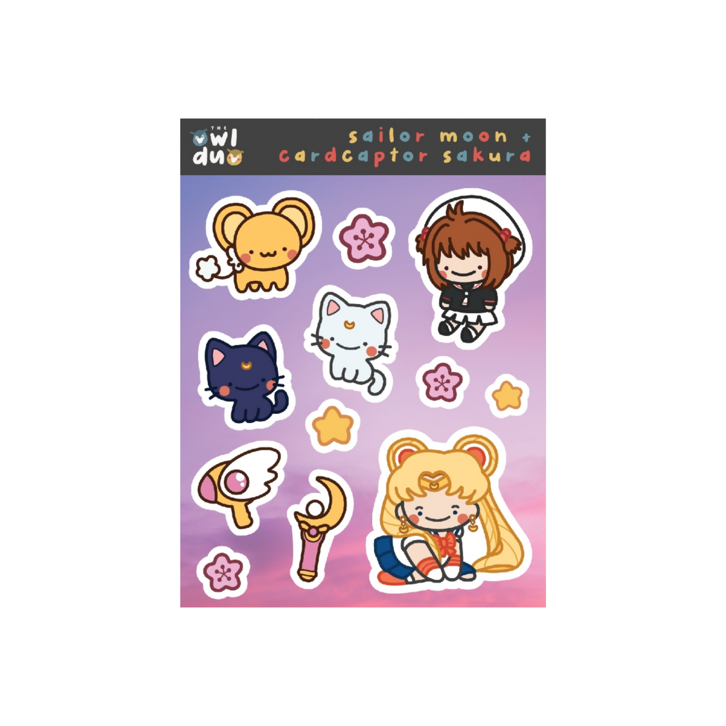Sailor Moon + Cardcaptor Sakura Peel Off Stickers by Priscilla & Sarah Cheung