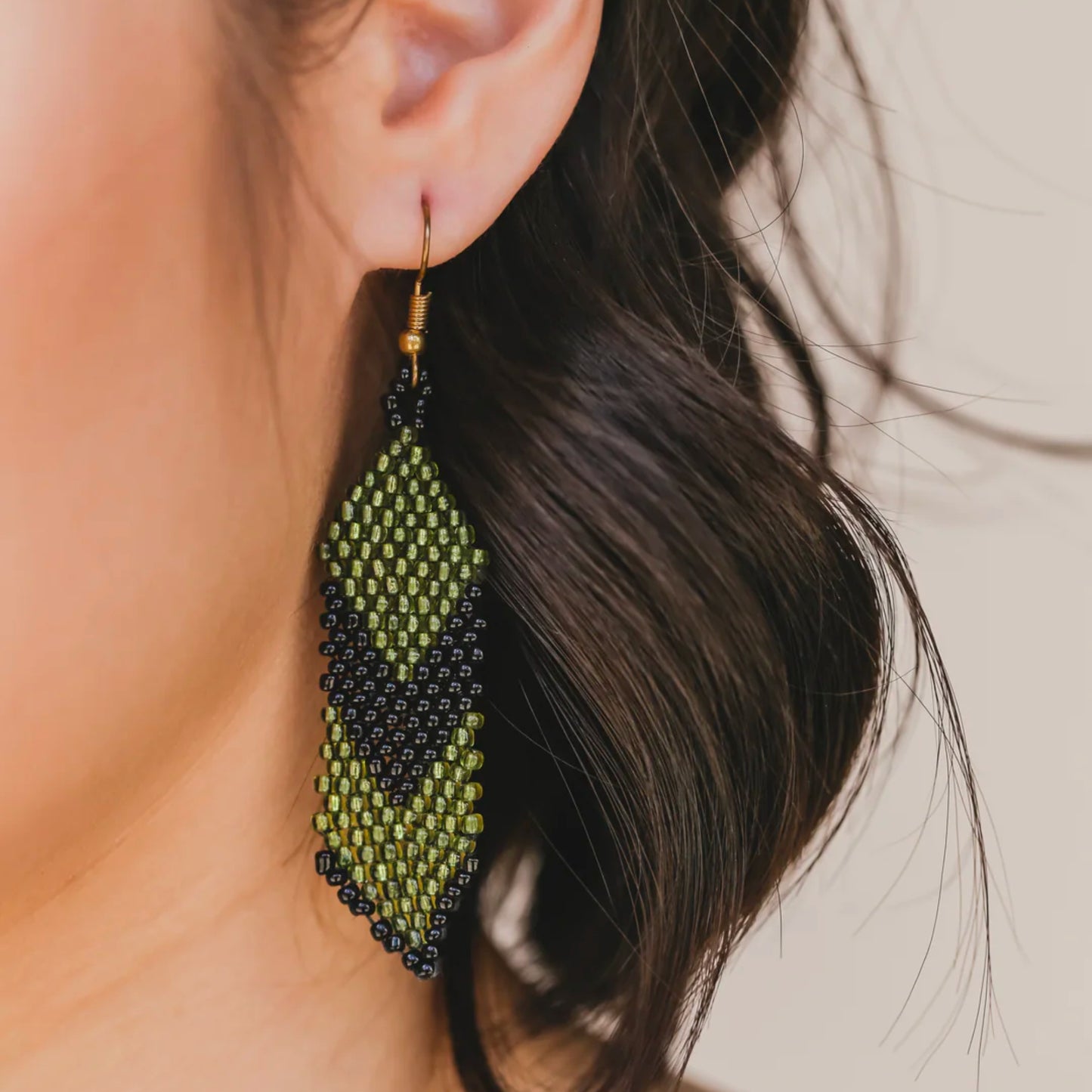 K'lung Udi Beaded Shield Earrings