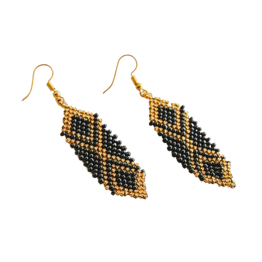 K'lung Udi Beaded Shield Earrings