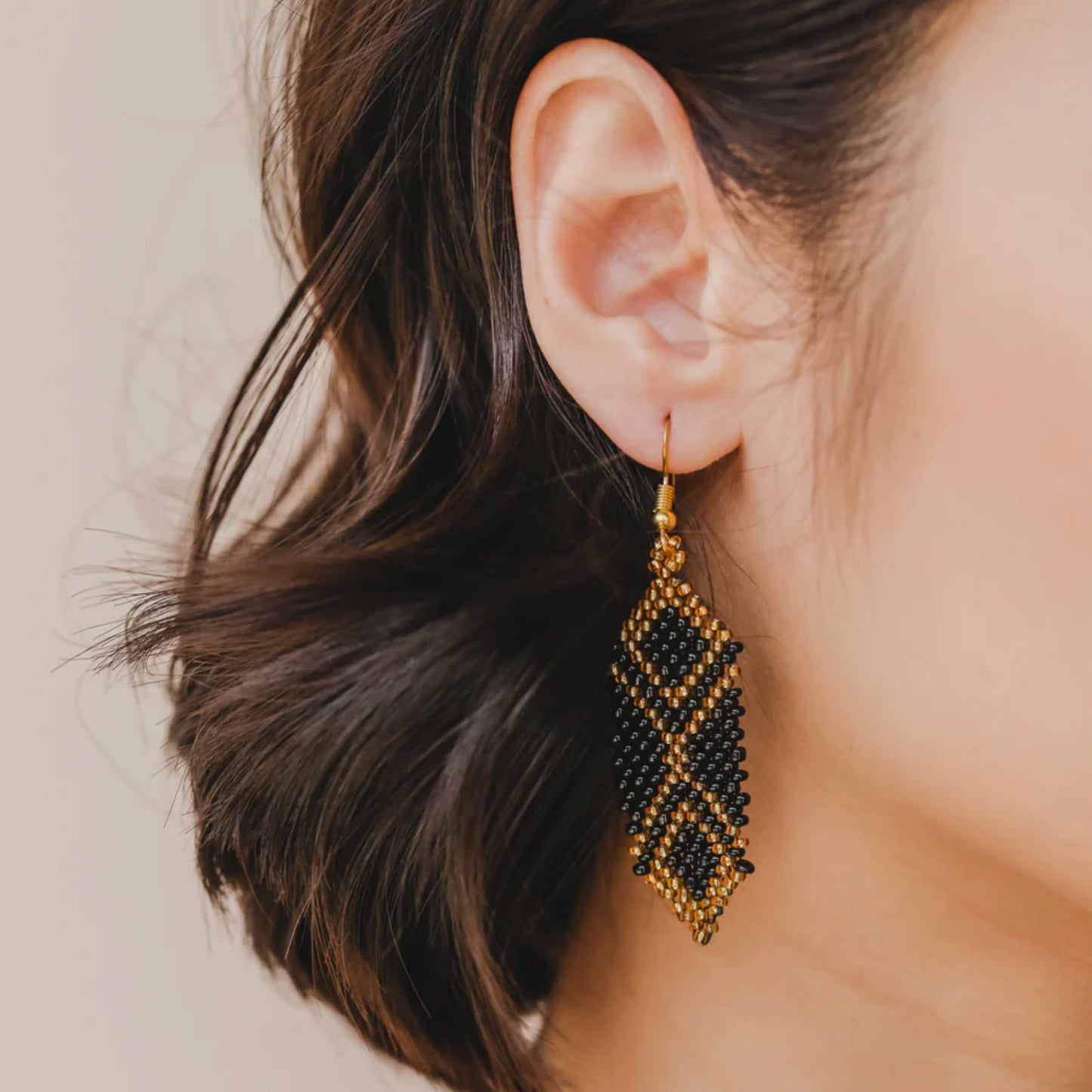 K'lung Udi Beaded Shield Earrings
