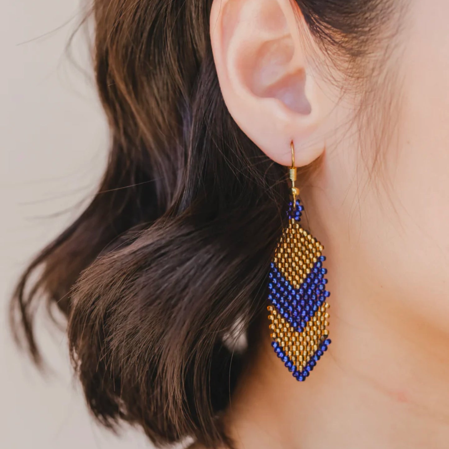 K'lung Udi Beaded Shield Earrings