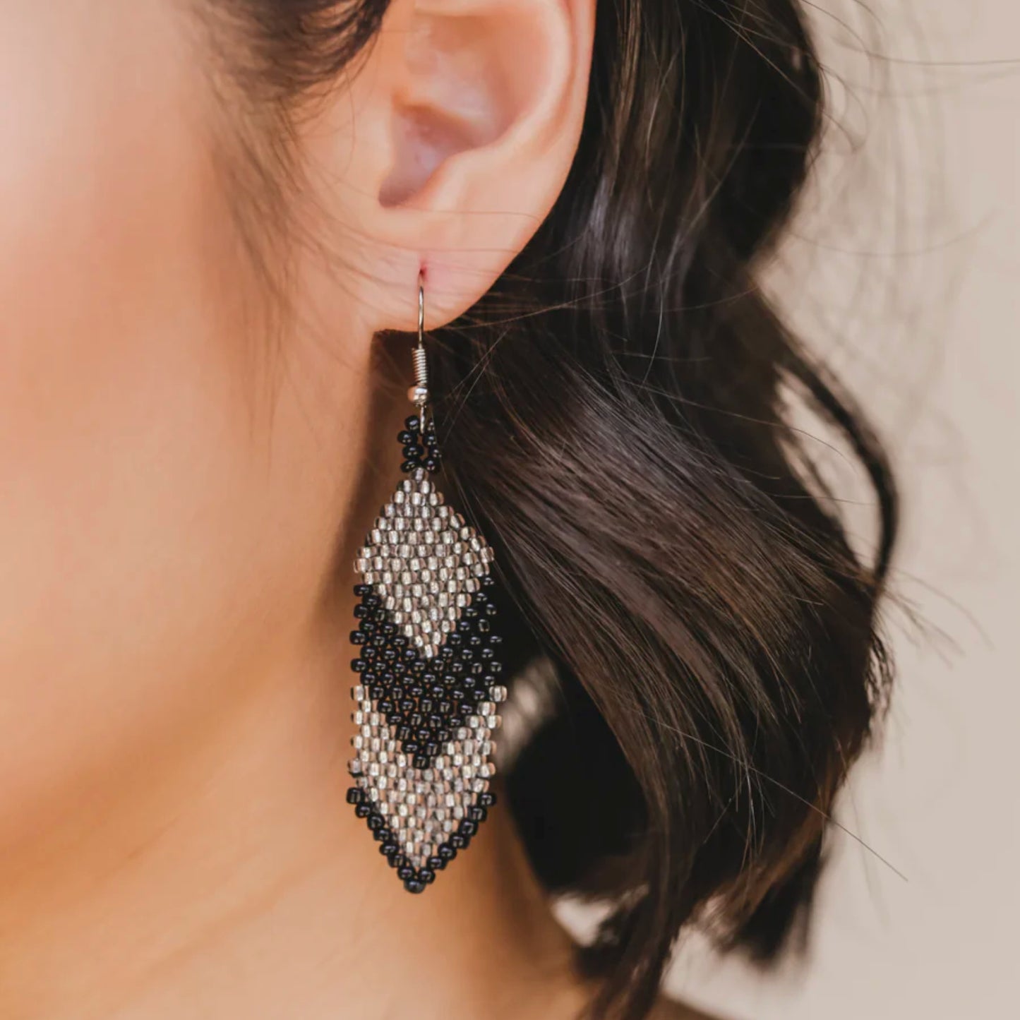 K'lung Udi Beaded Shield Earrings