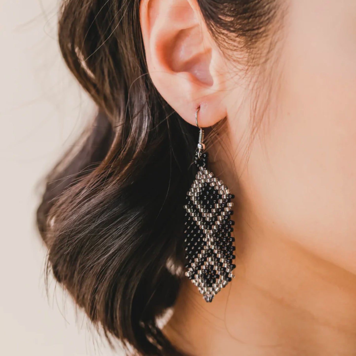 K'lung Udi Beaded Shield Earrings