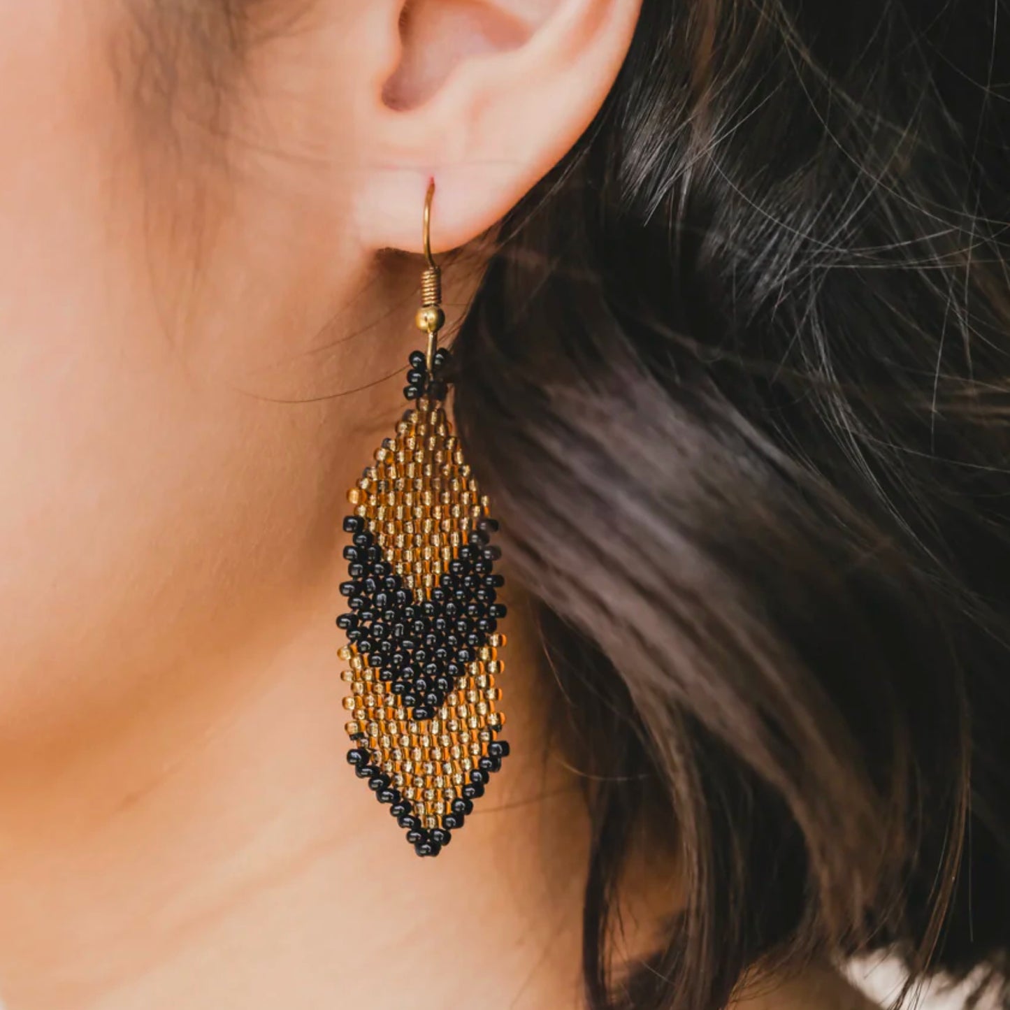 K'lung Udi Beaded Shield Earrings