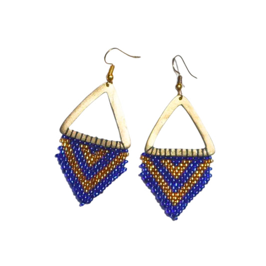 Segebot (Friendship) Brass & Beaded Earrings