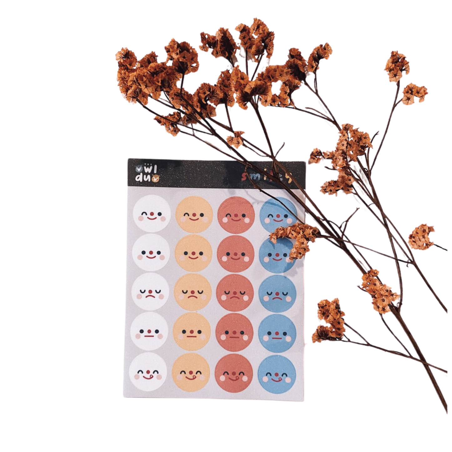 Smiley Glittered Peel Off Stickers by Priscilla & Sarah Cheung