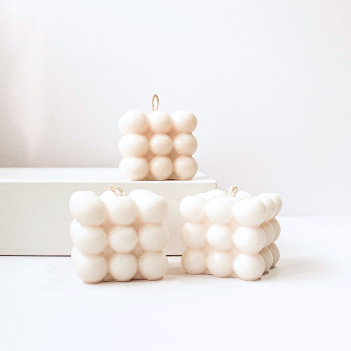 Bubble Cube Candle Square