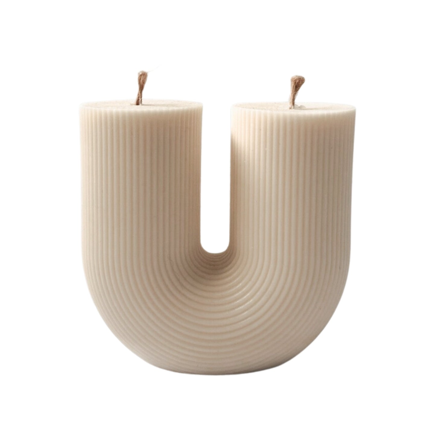 Ribbed U-Shape Candle