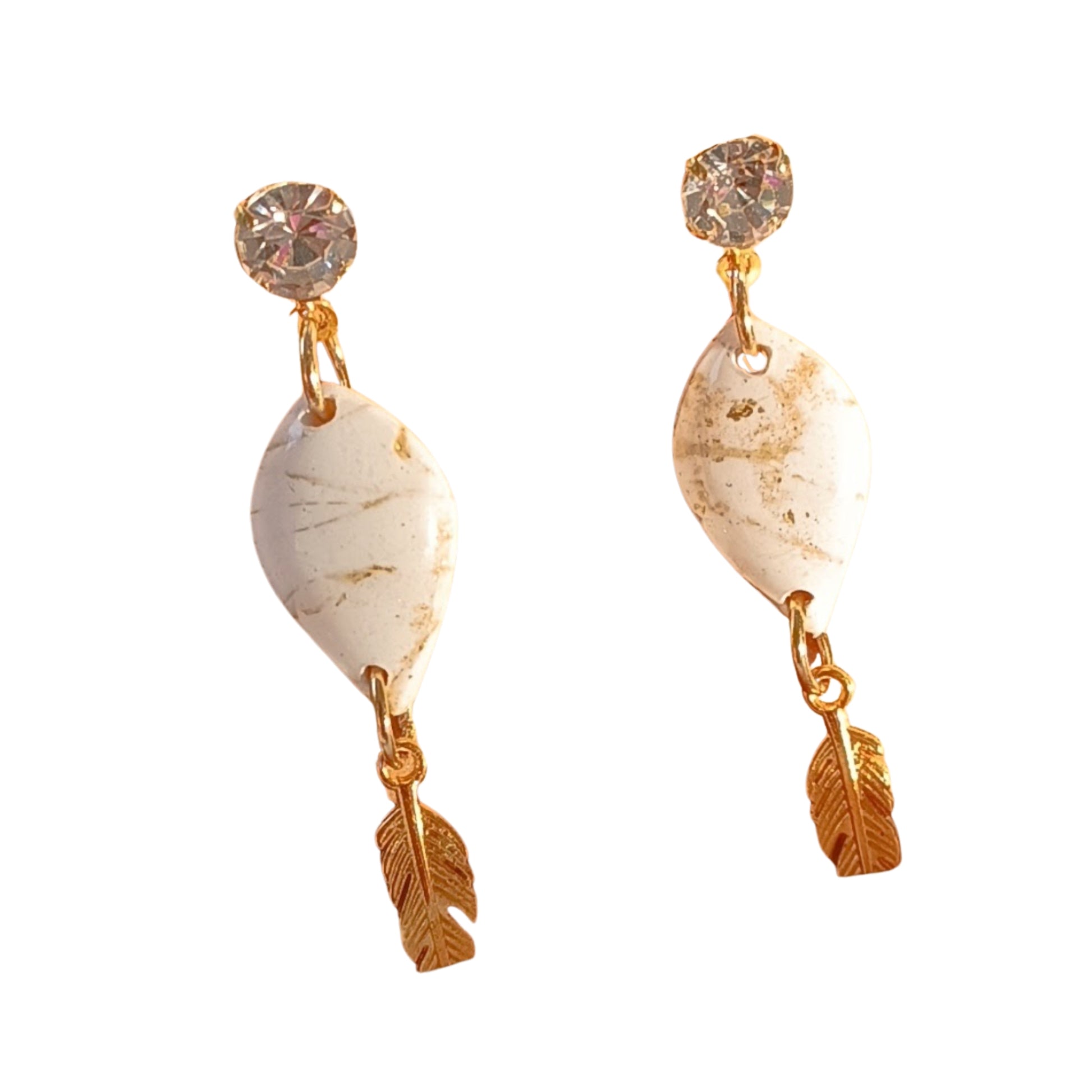 Swan Clay Earrings