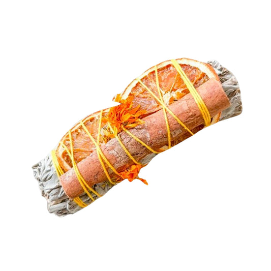 White Sage Stick with Orange, Cinnamon & Calendula