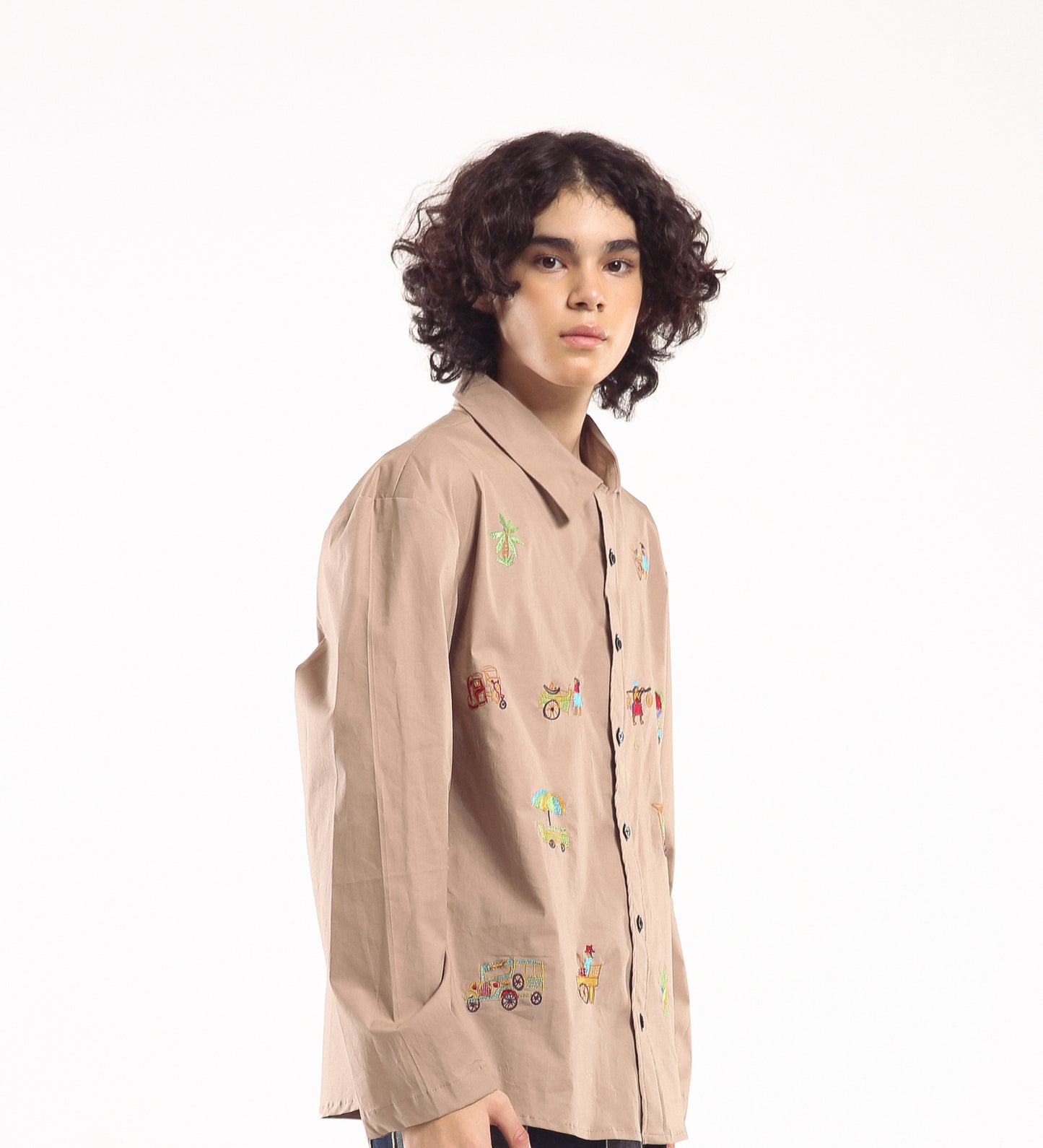 Beige Filipino Shirt